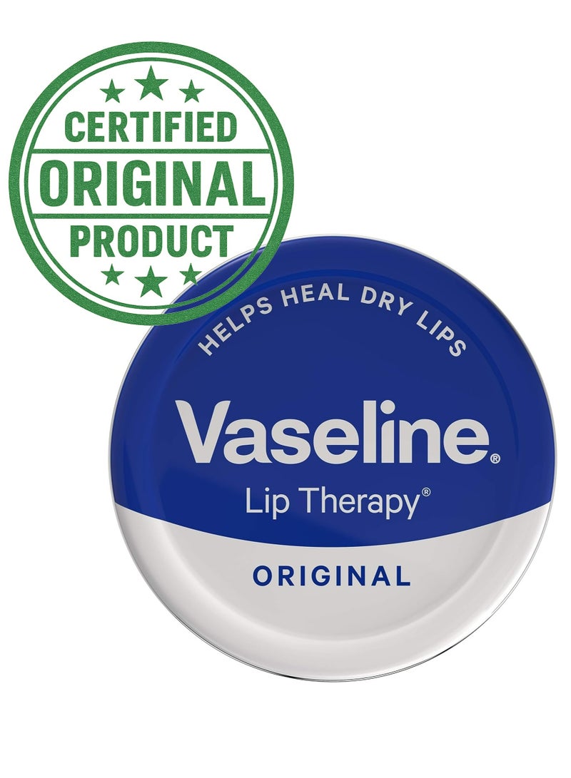 فازلين ليب ثيرابي الأصلي، جيلي البترول، 20 غرام | مرطب شفاه عميق للشفاه الجافة والمتشققة | يُعالج، يُنعم، ويحمي | ترطيب ولمعان يدومان طويلاً - Image 1