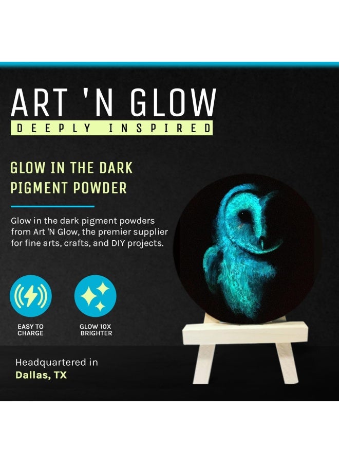 Art 'N Glow Sky Blue Glow In The Dark Powder 1 Ounce 30 Grams - 10 Colors Available - Image 3