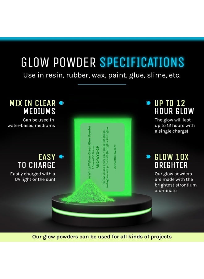 Art 'N Glow Sky Blue Glow In The Dark Powder 1 Ounce 30 Grams - 10 Colors Available - Image 4