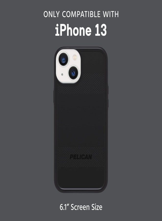 بيلكان سلسلة Pelican Protector - غطاء حماية لهاتف iPhone 13 [حماية من السقوط من ارتفاع 15 قدمًا وفقًا للمعايير العسكرية] [متوافق مع الشحن اللاسلكي] غطاء حماية للهاتف مقاوم للخدش - غطاء متين لهاتف iPhone 13 - أسود - Image 3