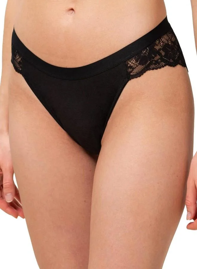 ترايامف Triumph Medium Flow Natural Fabric Susutainable Period Freedom Brief Black