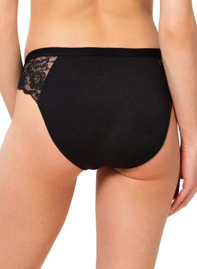 ترايامف Triumph Medium Flow Natural Fabric Susutainable Period Freedom Brief Black