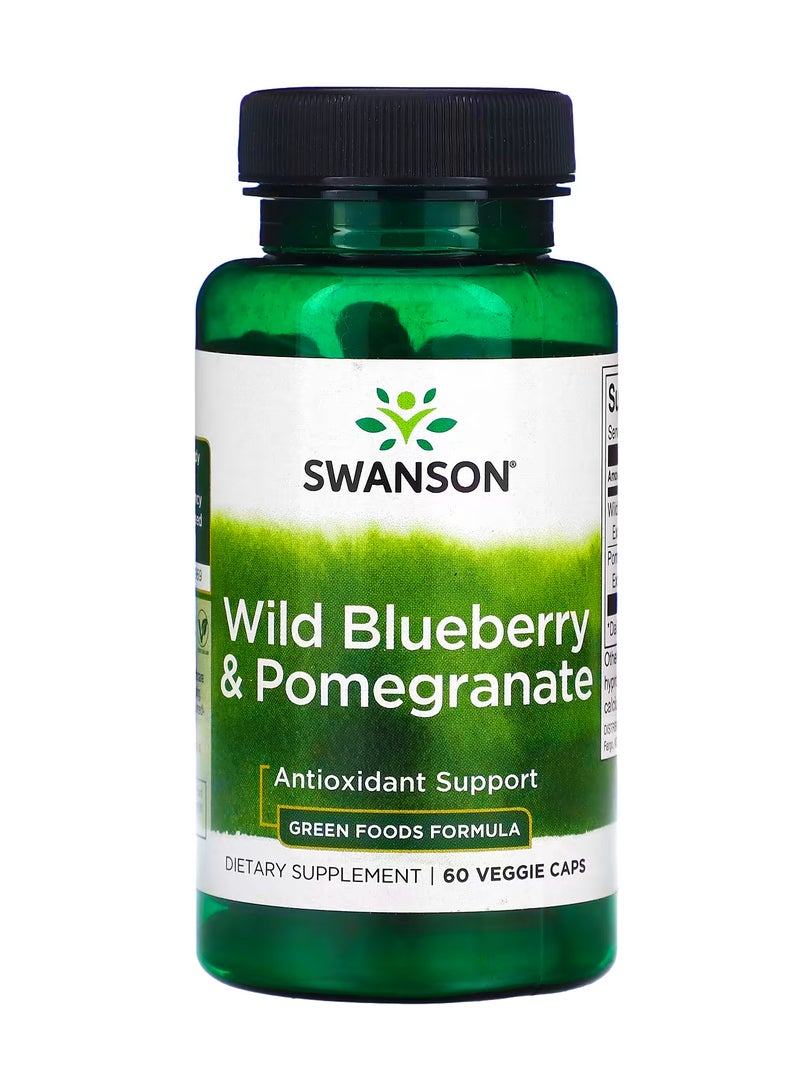 سوانسون التوت الأزرق البري والرمان ، 60 كبسولة نباتية