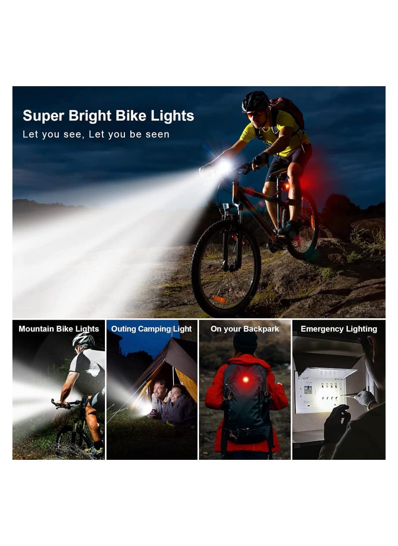 SYOSI Bike Lights, 5000 Lumens 3led Bike Lights for Night Riding, Ride Safely on Rainy and Foggy Days, Super Bright Bike Light, Usb Rechargeable Bike Headlight, 6 Modes, for Adult Bike Mtb Ebike Lights  - Image 5