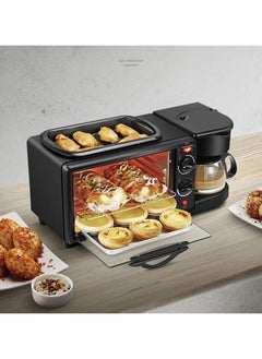 Generic Microwave Oven In Enamel Interior Oven Electric Frying Pan Coffee Maker   roast bake grill toast a wide range of ingredients for a convenient and conventional alternative to cooking Multifunction 3 In 1 Toaster Oven With Convection Useful  - Image 5