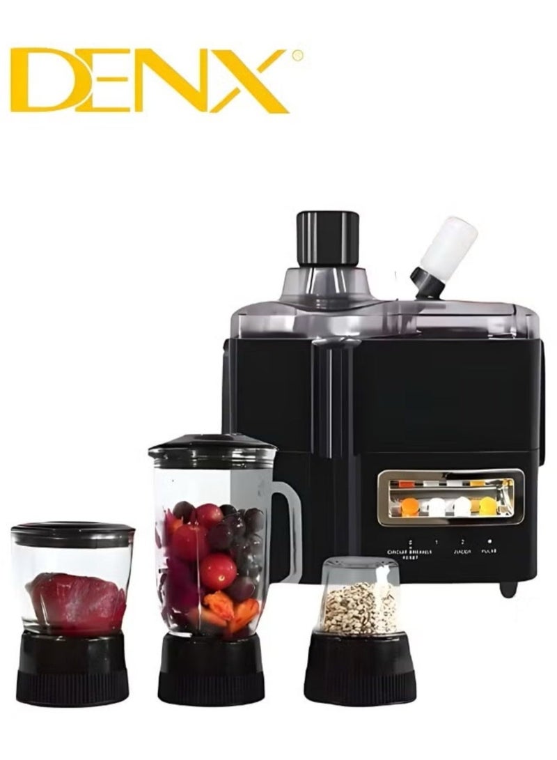 Denx 4-in-1 Food Processor with 29 Functions (Blender, Grinder, Food Processor, Chopper) | 1 Liter | 800 Watts | DX2500 - Image 3