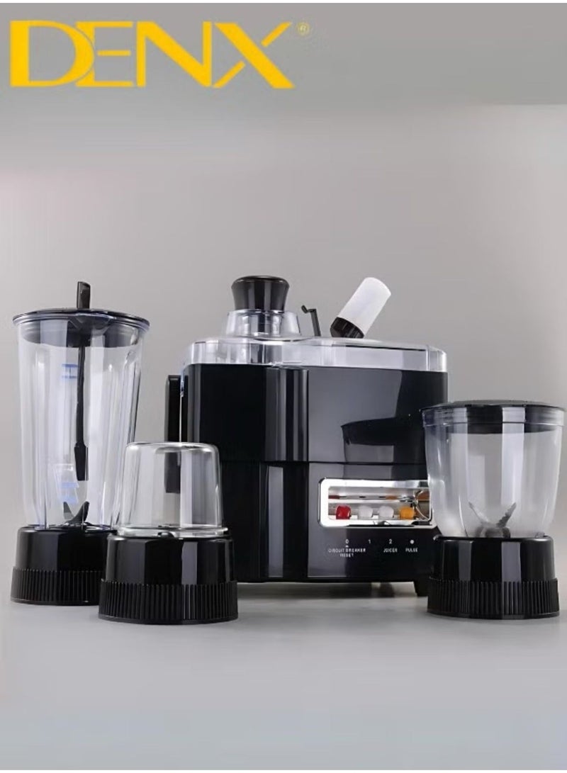 Denx 4-in-1 Food Processor with 29 Functions (Blender, Grinder, Food Processor, Chopper) | 1 Liter | 800 Watts | DX2500 - Image 1