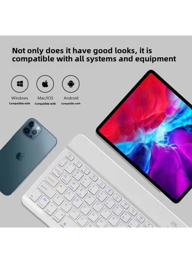 Bluetooth Keyboard Mouse Suit Rechargeable Silent E-Sports Mobile Phone Tablet For Huawei Ipad Apple-Color:10 Inch Luminous Bluetooth Keyboard-Product Type:dark Green - Image 5