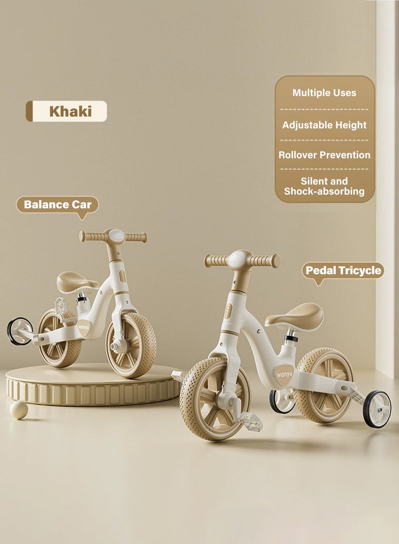 2 In 1 Toddler Tricycle with Removable Pedal Adjustable Kids Training Balance Bike for 2-5 Years Old Anti-slip Rollover Prevention for Baby Toddler Scooter / Bikes Dual Use  - Image 2