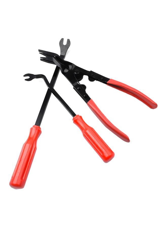 نيبمينينت طقم زراديات بإضاءة مفتوحة مكون من 3 قطع أحمر وأسود Light Pliers - 23.5x3.2, 6-Inch Glue Button Driver 22.5, 8-Inch 30  - Image 1
