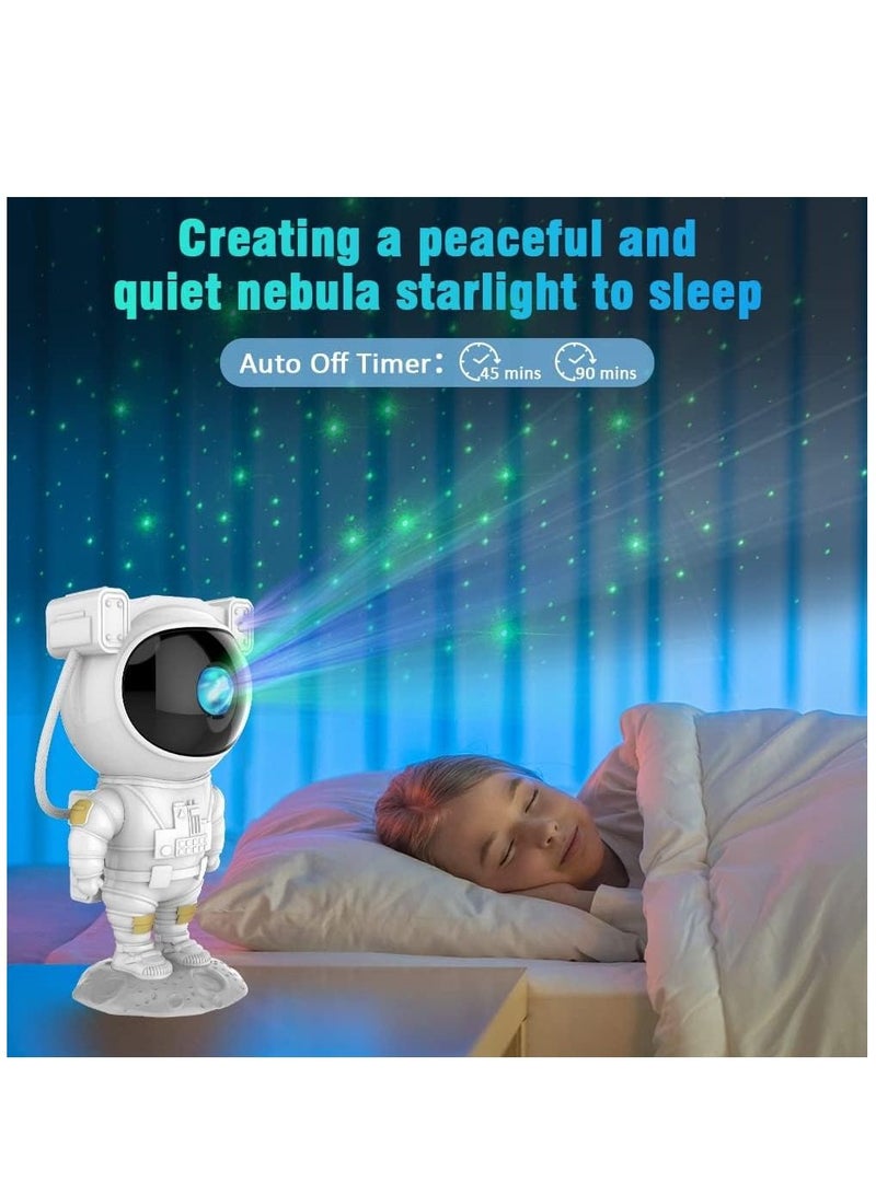 Kids Star Projector Night Light Ksera Astronaut LED Projection Lamp for Bedroom, Starry Night Light Projector with Timer, Remote Control and 360°Adjustable Head Angle,Right Galaxy Projector - Image 3