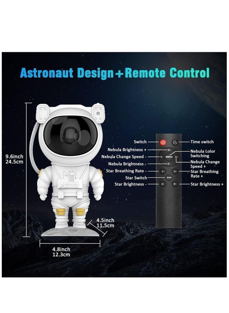 Kids Star Projector Night Light Ksera Astronaut LED Projection Lamp for Bedroom, Starry Night Light Projector with Timer, Remote Control and 360°Adjustable Head Angle,Right Galaxy Projector - Image 5