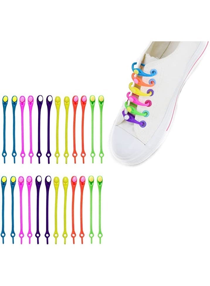 amazing.EGP No-Tie Elastic Silicone Shoelaces for Sneakers | Slip-On Design, Waterproof, Adults & Children, Reusable, Multicolor ‎ - Image 1