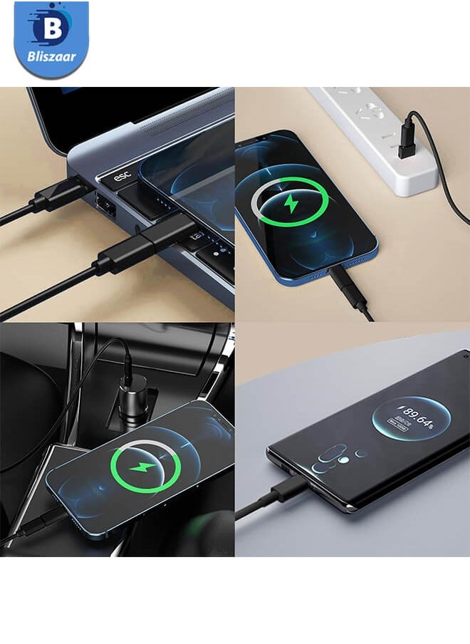 Bliszaar 5 in 1 Multi-functional USB charging adapter kit, USB C conversion set USB A and Type C, data transfer, card storage, tray eject pin, phone holder.  - Image 3