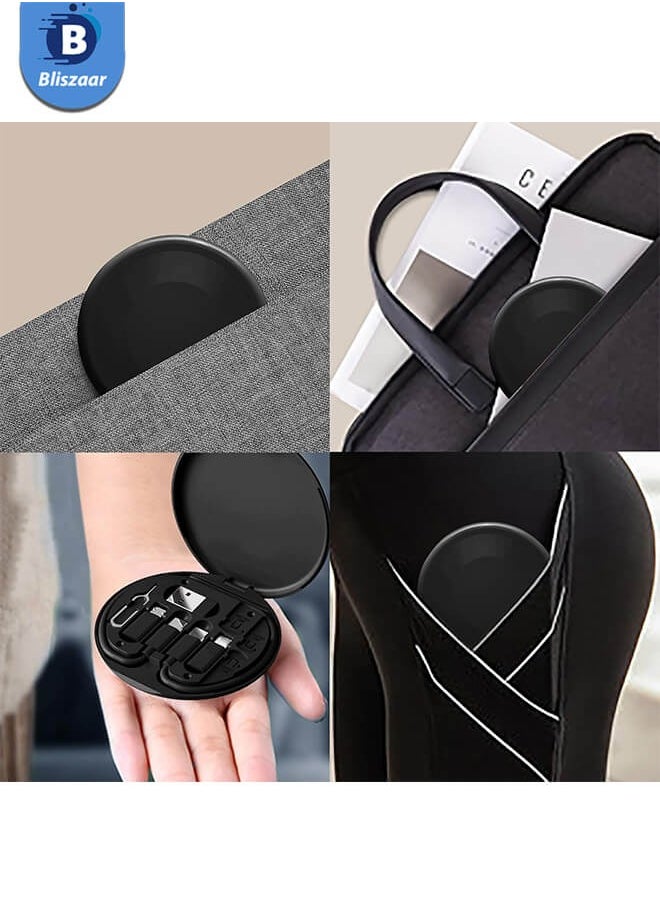 Bliszaar 5 in 1 Multi-functional USB charging adapter kit, USB C conversion set USB A and Type C, data transfer, card storage, tray eject pin, phone holder.  - Image 4