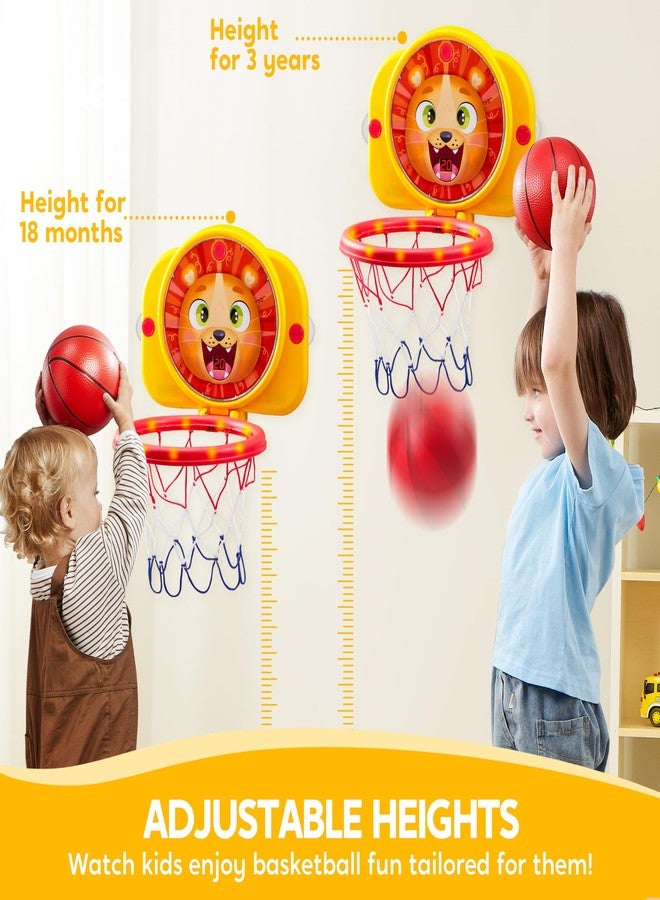 SYNCFUN Mini Basketball Hoop LED Scoring Indoor Hoop with 2 Balls, Indoor Adjustable Height Basketball Hoop, Space-Saving, Christmas Birthday Gifts Toy for Boy Girl Over 18 Months - Image 4