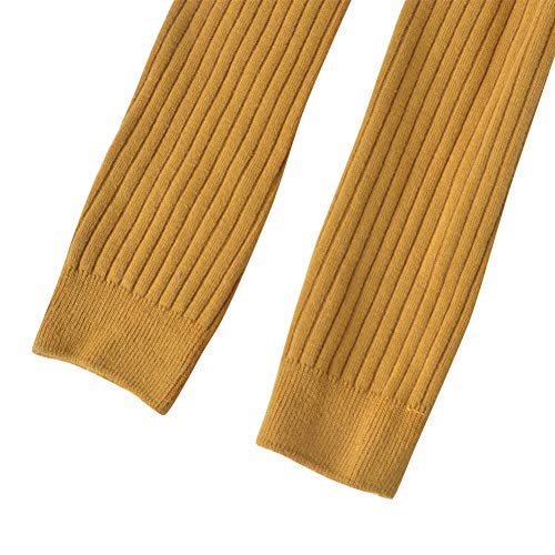 Looching 5 Pack Girls Cotton Cable Knit Classic Solid Ankle Leggings Pants Footless Tights 1-3T Multicolor - Image 4
