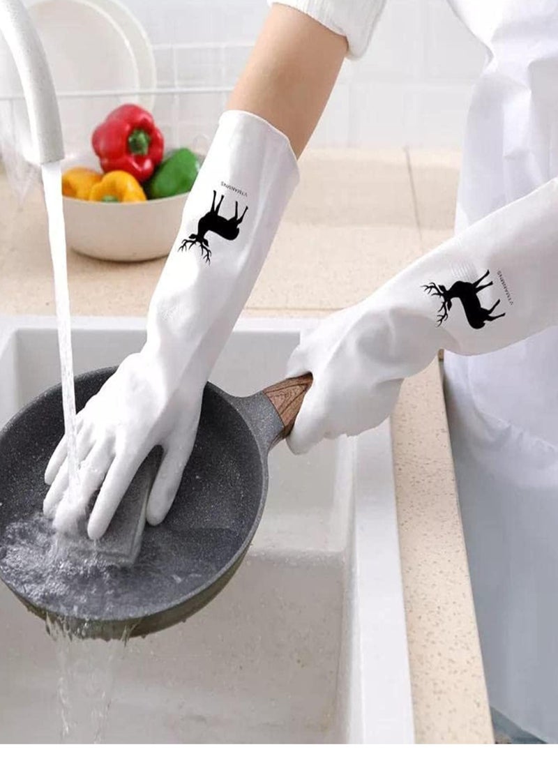 Long, non-slip, cut-resistant rubber multi-purpose glove - Image 2