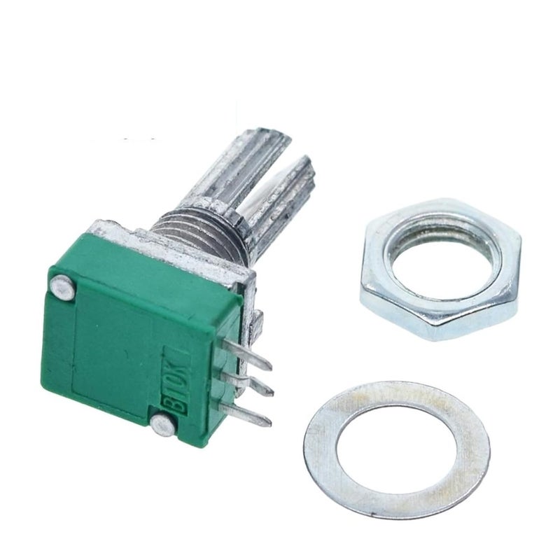 B1K B2K B5K B10K B20K B50K B100K B500K RK097N Audio AmplifierS Sealed Potentiometer 15mm Shaft 3pins 10Pcs(2K Ohm) - Image 2