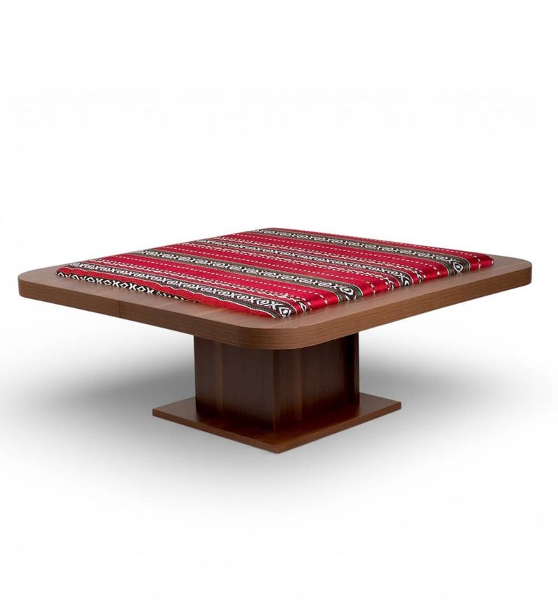 ALBADER Carrom and Baloot 2-in-1 Table for Home and Indoor Play, Smart Multi-Purpose Wooden Table, Professional Smooth Carrom Board, Fixed Base, Easy Conversion, Perfect Size for Floor Sitting, Complete Carrom Coins Included - Image 1