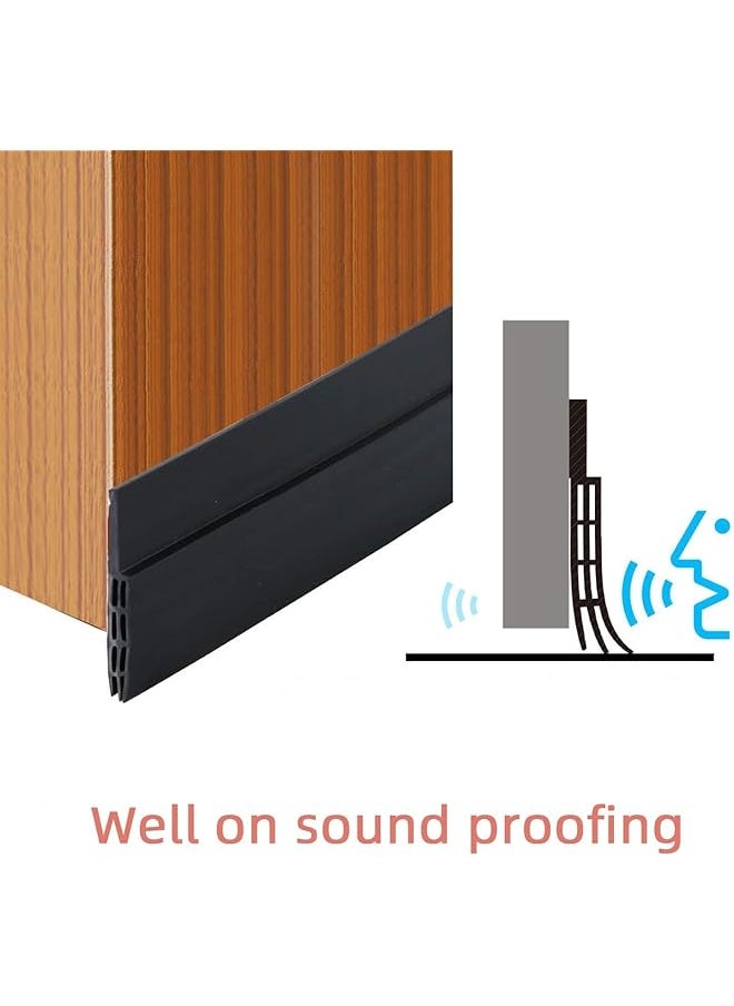erorex - Door Draft Stopper Under Door Seal Door Bottom Draft Blocker Dust And Noise Insulation Weather Stripping Draft Guard Insulator 100Cm *45Mm - Image 1