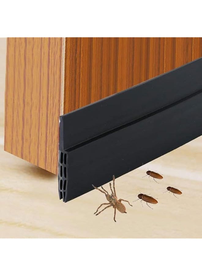 erorex - Door Draft Stopper Under Door Seal Door Bottom Draft Blocker Dust And Noise Insulation Weather Stripping Draft Guard Insulator 100Cm *45Mm - Image 1