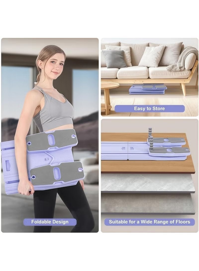 ELTRAZONE Pilates Reformer Set Foldable Exercise Board with Resistance Bands and Elbow Support, Multifunctional Abdominal Core Trainer, Full Body Workout Equipment for Home Fitness Women Men - Image 5