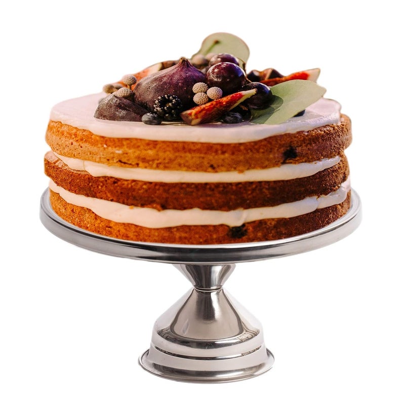 EHOMEA2Z eHomeA2Z Stainless Steel Round Cake Stand 13 Inch Dessert Stand Reusable Birthday Wedding New Year Decoration Tall Base  - Image 1