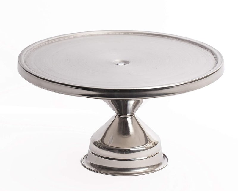 EHOMEA2Z eHomeA2Z Stainless Steel Round Cake Stand 13 Inch Dessert Stand Reusable Birthday Wedding New Year Decoration Tall Base  - Image 3
