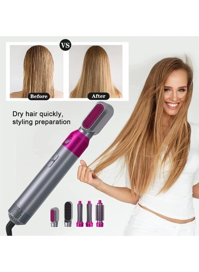 5-in-1 Hair Styler - Hair dryer and thermal brush for smoothing, curling and thickening hair - 1000W power for fast and safe drying - Multi-head styling comb for dry and wet hair - Professional hair styler prevents frizz and gives you soft natural waves - All-in-one and easy-to-use styling tool. - Image 3