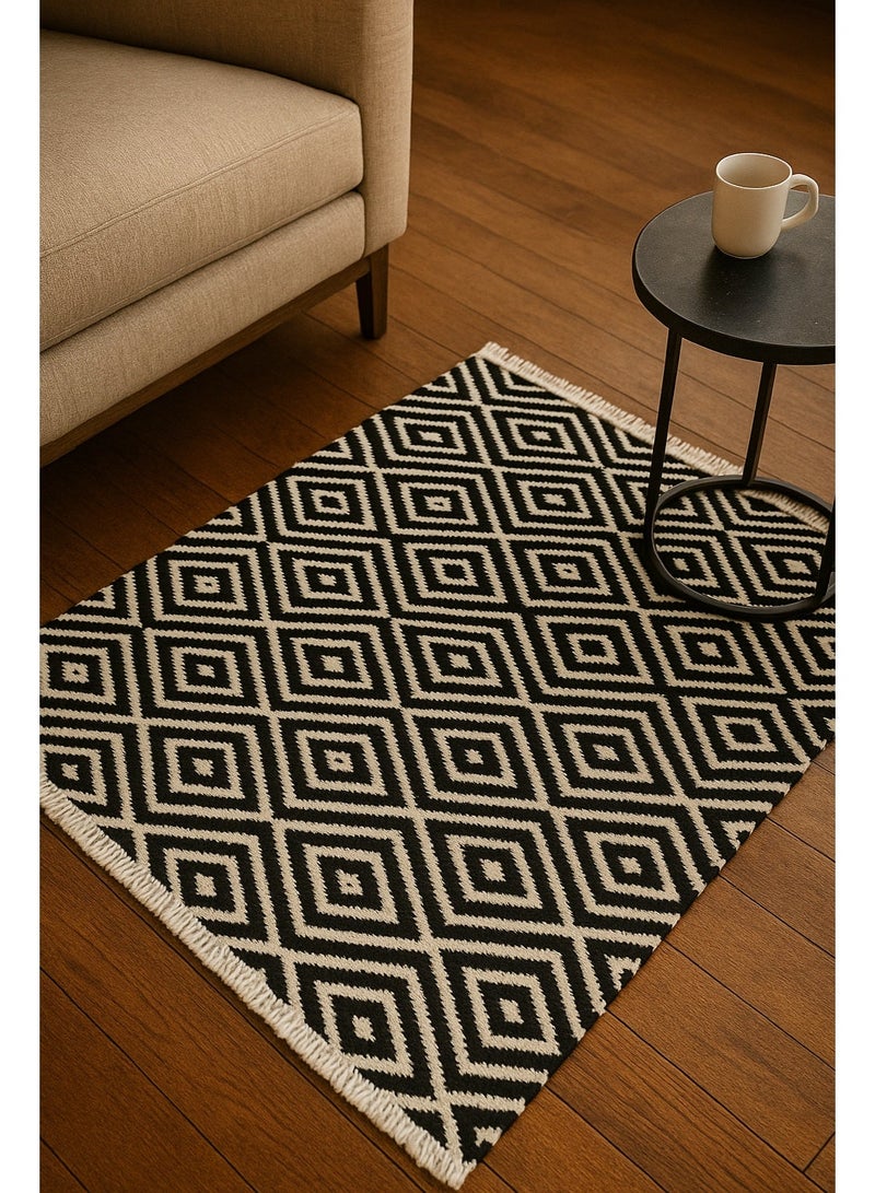 Indian Hand Woven Rug 100% Cotton - Image 2