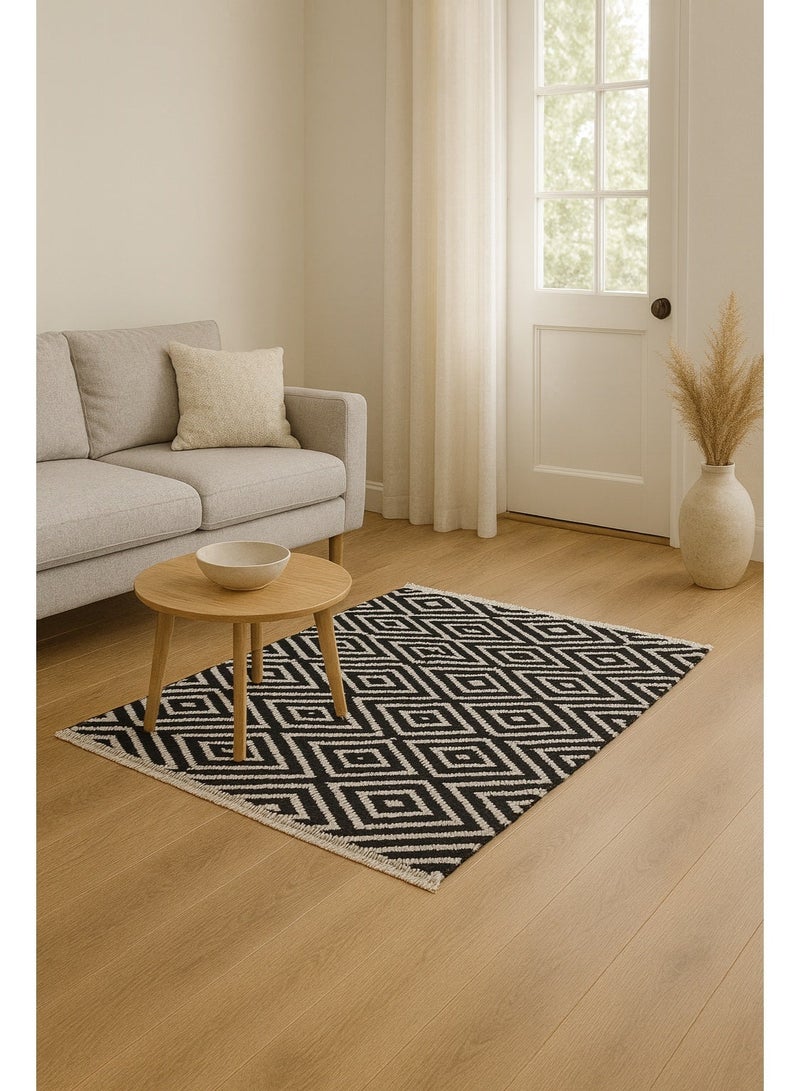 Indian Hand Woven Rug 100% Cotton - Image 1