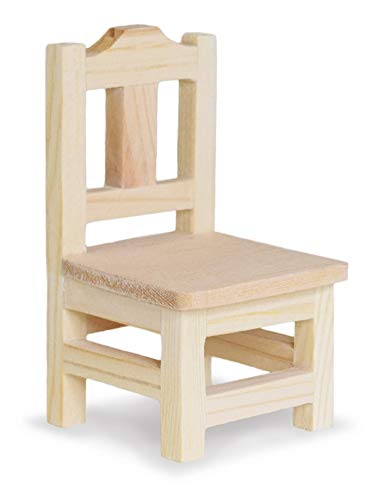Multicraft Dining Chair Miniature Wood for Dollhouses, Displays, Crafting, DIY - 3.5 Inches Tall - Image 4