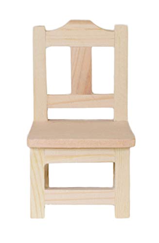 Multicraft Dining Chair Miniature Wood for Dollhouses, Displays, Crafting, DIY - 3.5 Inches Tall - Image 2