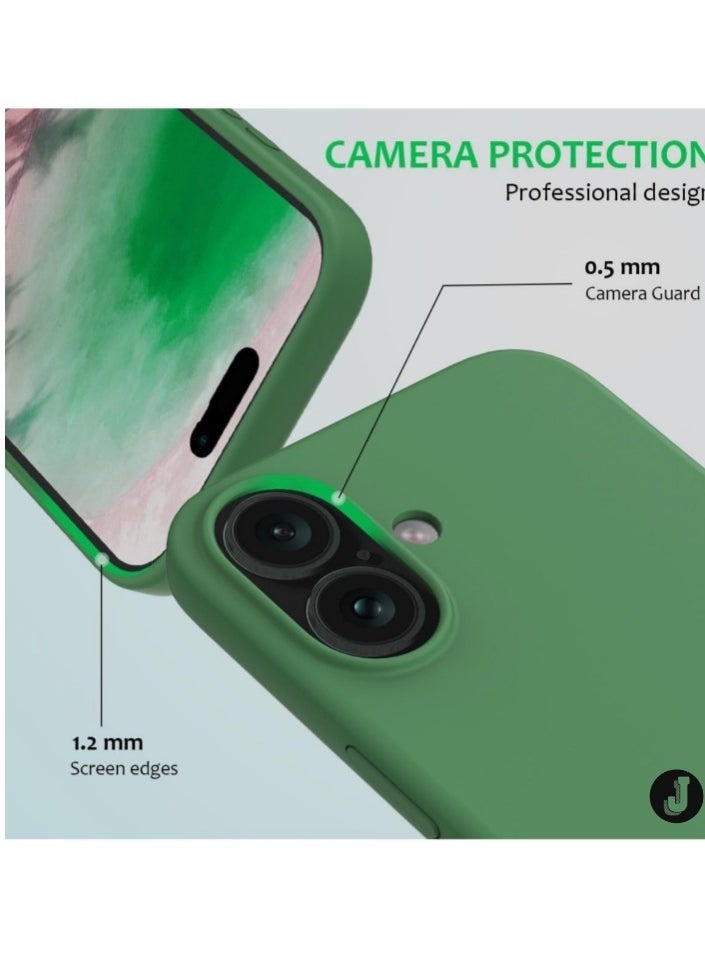 JAJEEK "iPhone 16 Slim Fit Matte Green TPU Case – Soft, Flexible Silicone Back Cover for Sleek Protection" - Image 2