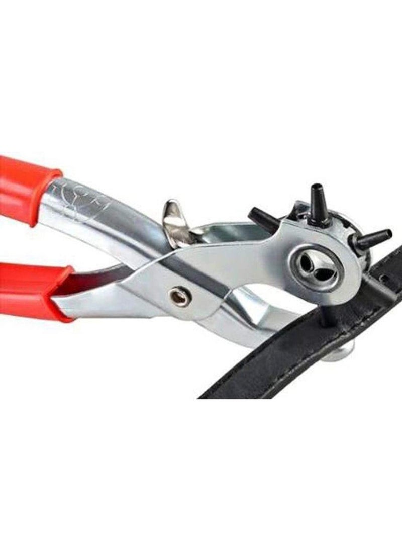 SAJAG Sajag Heavy Duty Leather Hole PunchRevolving Leather Belt Hole Punch Plier with Multi Tool Manual Belts Puncher Maker MachinePunch Pliers Belt Holes Tool Set Professional Puncher Hole Punch22 x 2 x 15 cm  - Image 4