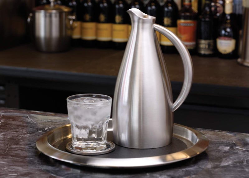 Service Ideas صينية Service Ideas TR1412SR مع إدخالات مطاطية غير قابلة للانزلاق في الأعلى والأسفل، 12" دائري، آمنة للغسالة، من الفولاذ المقاوم للصدأ، مصقولة - Image 5