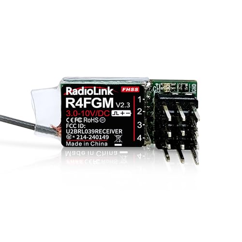 Radiolink R4FGM V23 4 Channels Tiny RC Gyro Receiver for Mini RC Cars 128 and Boats 310V High Voltage Servo Support Long Control Distance for Radio RC8XRC4GS V3RC6GS V3T8ST8FBT12DT16D - Image 1