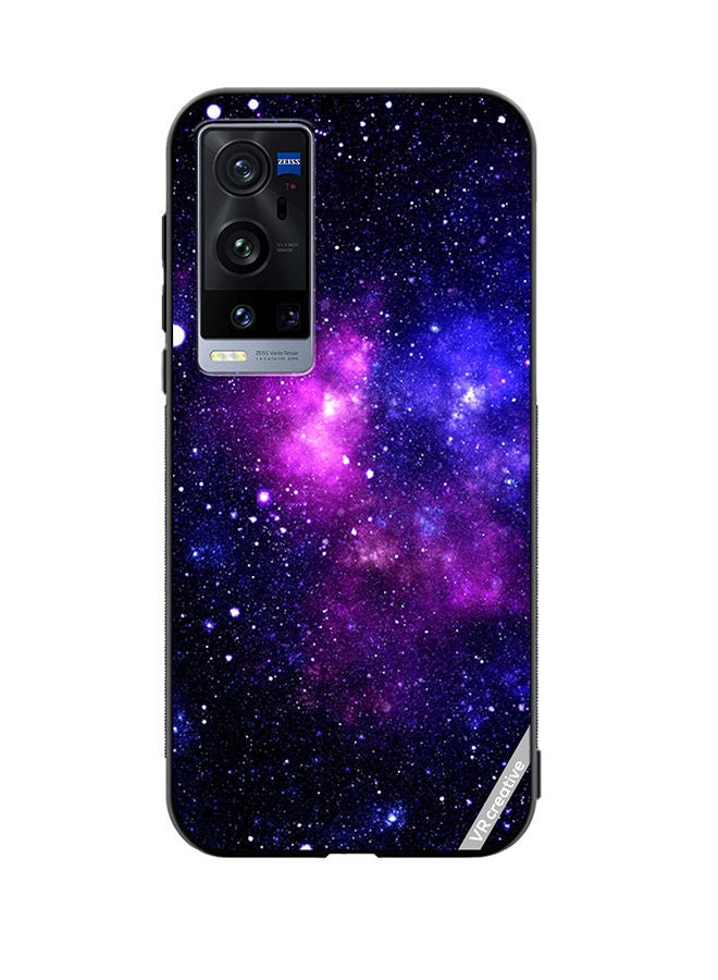 VR CREATIVE Protective Case Cover For Vivo X60 Pro Plus Galaxy Galaxy Purple Design Multicolour - Image 1