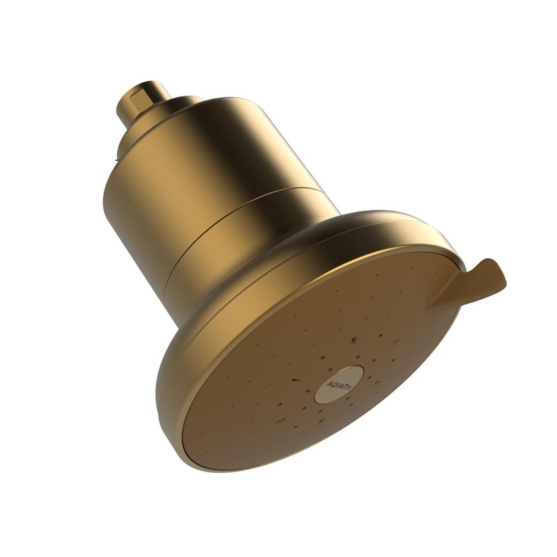 AQUA TRU AquaTru Shower - High Pressure Shower Filter Removes Impurities from Hard Water to Support Healthy Skin, Scalp, Hair, Reduce Breakage, and Enhance Your Beauty and Self-Care Routine (Brushed Gold) - Image 1