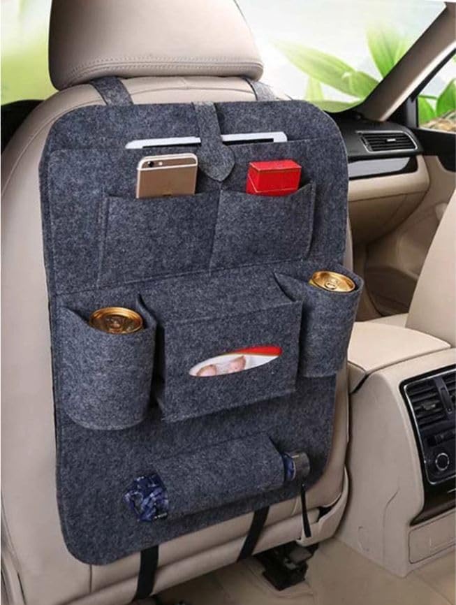 WROPZO Car Auto Seat Back Organizer Back Seat Organiser Mobile Pen Tissue Lunch Box Holder Multi Pocket Storage Hanger for All Cars - Image 2
