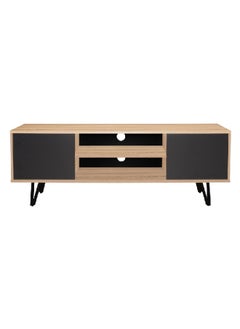 Micasa 2-Tier Floor Standing Rectangular TV Unit Brown and Black 50 x 40 x 140 cm TV-858 