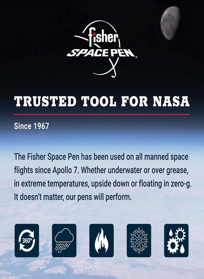 فيشر قلم فيشر سبيس بين كاب-أو-ماتيك المصنوع من سبيكة النحاس، قلم حبر جاف، نحاس مصقول، حبر أسود، علبة هدايا - Image 3