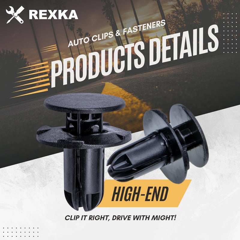 Rexka 10pcs Fender Liner Push-Type Retainer Clip Fastener Compatible with Hyundai Kia 86595-2T500 Accent,Azera,Elantra,Equus,Genesis, Ioniq, Kona,Santa Fe,Sonata,Tucson,Veloster Optima Sedona - Image 3