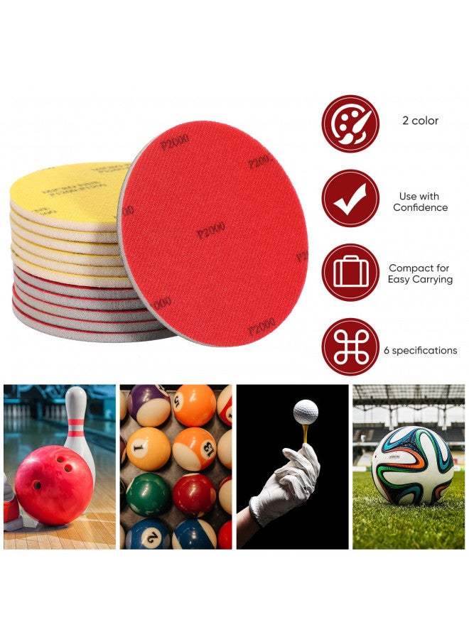 Loopeer Loopeer 24 Pieces Bowling Sanding Pads Resurfacing Polishing Kit Bowling Ball Cleaner Kit Bowling Accessories Kit Bowling Ball Cleaning Kit Bowling Ball Sand Pads, Grit 500 1000 1500 2000 3000 5000  - Image 5