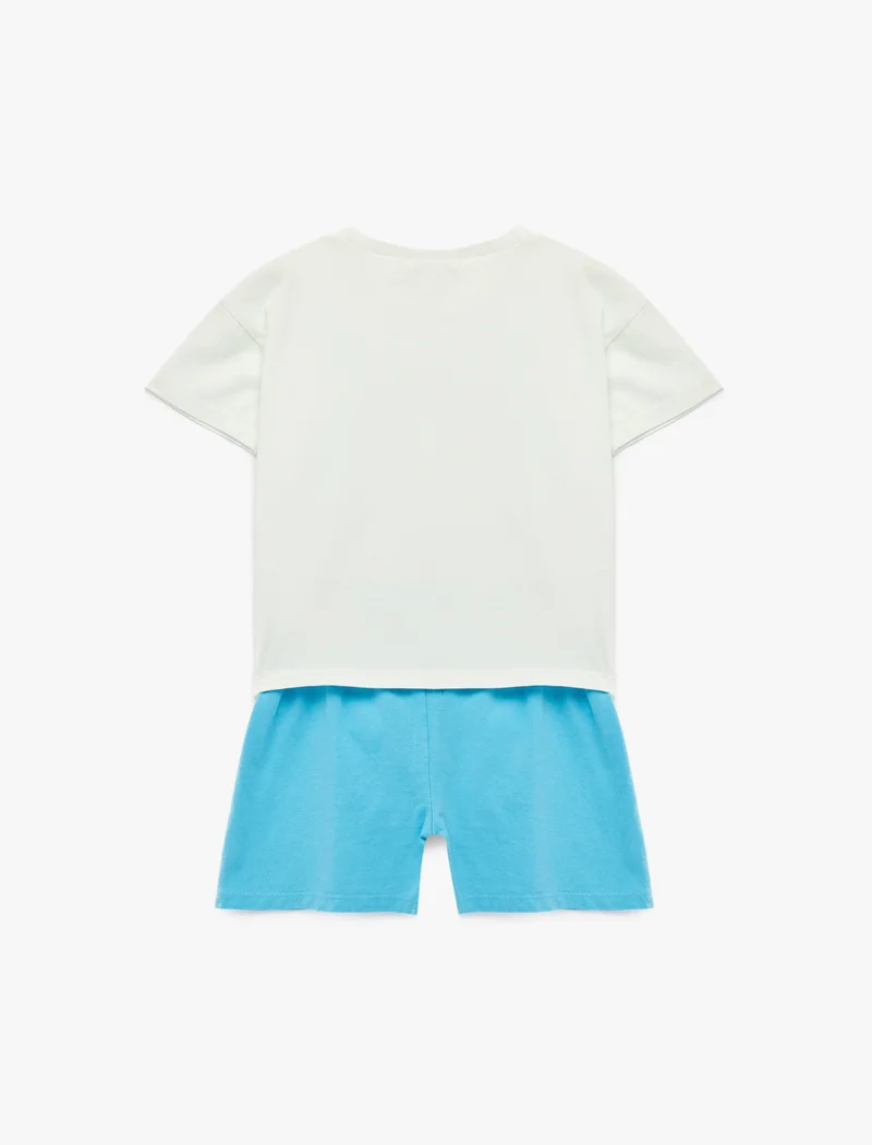 كوتون T-Shirt And Shorts Set