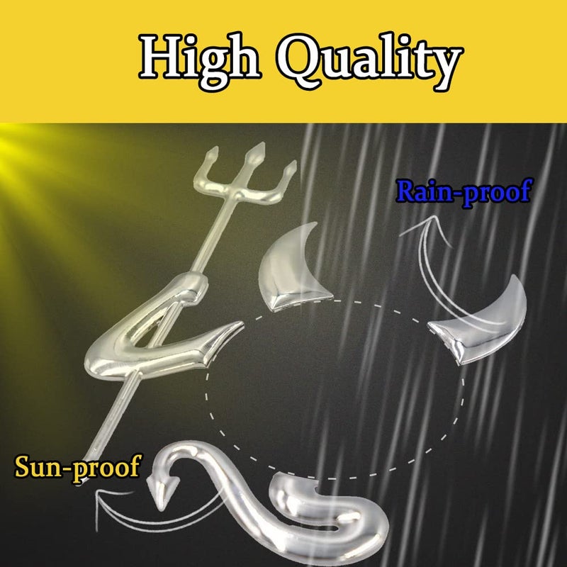 DWARFOO Devil Style Demon Car Sticker, 3D Waterproof Emblem Decal & Logo - Universal for All Cars - Image 3