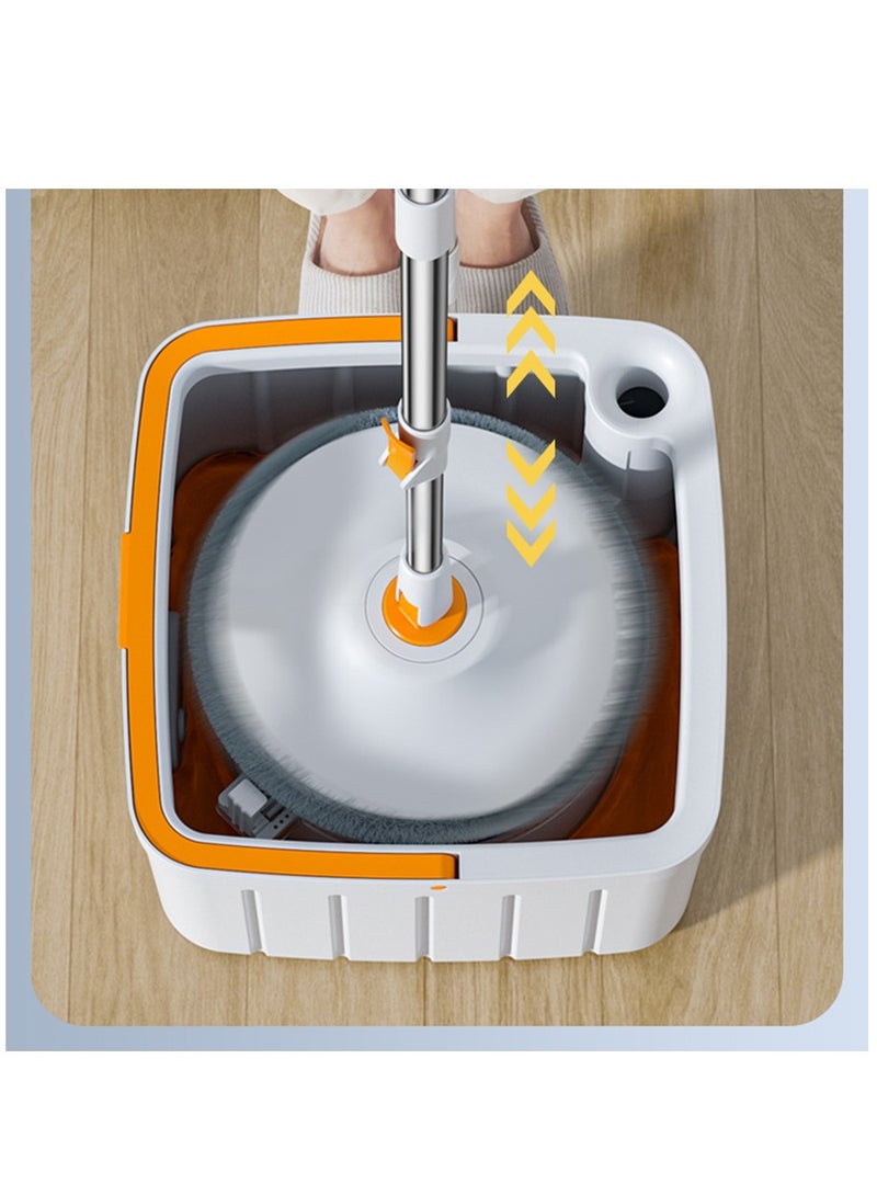 Arabest Spin Mop and Bucket Set, Microfiber Floor Mop Perfect, 180° Rotating Mop Head Wet and Dry Use with 2 Washable and Reusable Pad, Mops for Hardwood, Tile - Image 5