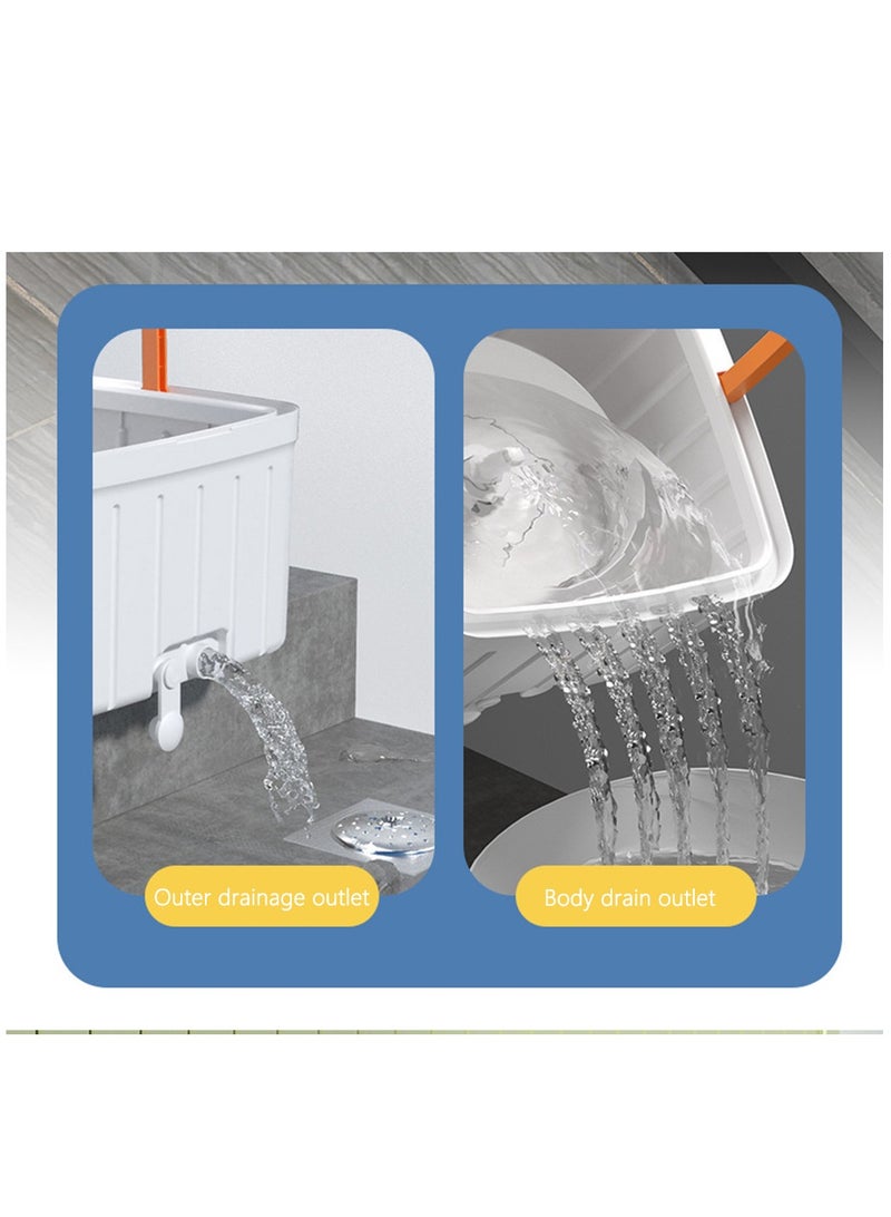 Arabest Spin Mop and Bucket Set, Microfiber Floor Mop Perfect, 180° Rotating Mop Head Wet and Dry Use with 2 Washable and Reusable Pad, Mops for Hardwood, Tile - Image 3