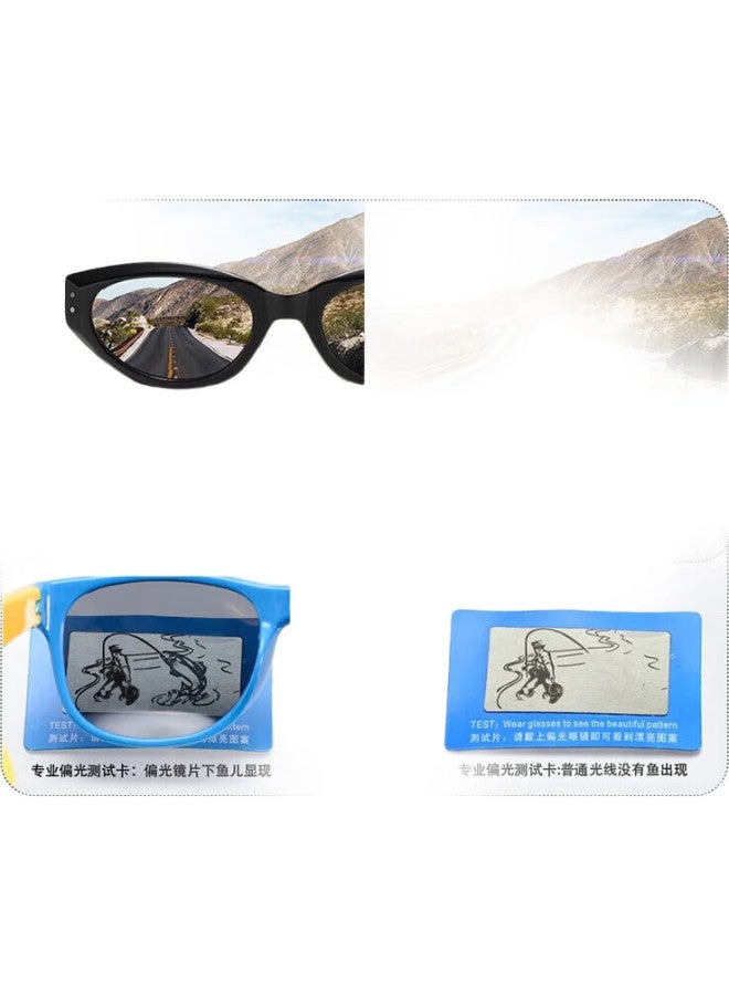Eyes New Tr Folding Sunglasses Uv Protection Fashionable Foldable Cat Eye Sunglasses Men And Women Folding Glasses Slimming - Image 1